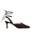 INC International Concepts Toe Strappy Sandal Dress Heels Truffle Brown 8.5M