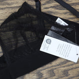 INC International Concepts Womens Bralette Monogram 100137466 Deep Black Logo S