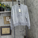 Universal Thread Womens Leisure Studio Velour Hoodie Sweatshirt 92090310 Gray L