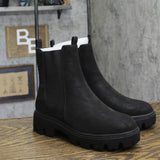 Journee Collection Womens Faux Suede Chelsea Boots Black 8M