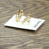 Open Edit 2 Pack Abstract Modern Twist Sphere Ring Set Gold Yellow 7