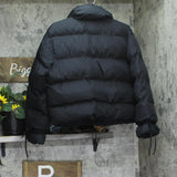 Wild Fable Womens Bow Full Zip High Neck Quilted Puffer Jacket 94658795 Black M