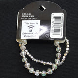 Jasmine Lane 2 Pack Stretch Beaded Bracelets Silver Gray / Clear