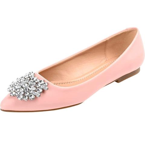 Journee Collection Womens Embellished Dressy Ballet Flats RENZO-WD Pink 8W