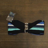 Michael Michael Kors Womens Ring Accent Bandeau Bikini Top Black Blue Multi L