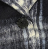 Ava & Viv Plaid Shawl Collar Button Down Heavy Winter Belted Coat Plaid Blue 2X