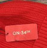 On 34th Womens Rib-Knit Beanie Cuffed MO1542501 Dark Red