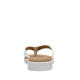 Aerosoles Jordyn Cushioned Flip Flop Thong Sandals White Faux Leather 9.5M
