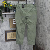 JM Collection Women's Pants Short Slim Stretch Olive Sprig Green L Short