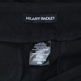 Hilary Radley Womens Ponte Pull-On Mid Rise Slim Leg Pants 1797446 Black M
