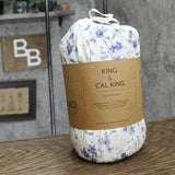 Ienjoy Home Cover Soft 3-Piece Set with Shams Blossom Light Blue King / Cal King