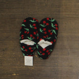 ZUZIFY Cozy Fleece High Cut Slipper Socks with Grippers Black / Red M / L