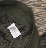 Free People Fringe Pullover Cropped Sweater Cotton Dolman Sleeve Green XS
