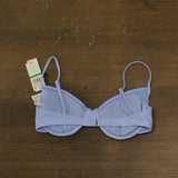Salt + Cove Juniors Smocked Underwire Bikini Top Swim Cornflower Blue L