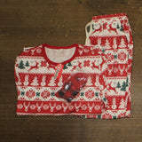 Pat Pat Mens Christmas Holiday 3-Piece Pajama Set 1006159488 Red Multi L