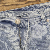 Dg2 by Diane Gilman Womens Denim Print Flare Jeans 696886 Blue 18W