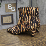 A New Day Tigris Block Heel Ankle Boots 94568629 Tiger Print Black Multi 8.5M