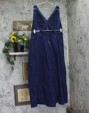 A New Day Cotton Sleeveless Adjustable Strap Open Back Maxi Dress Navy Blue XL
