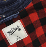 Woolrich X TGT Button-Front Flannel-Lined Denim Shacket 94612511 Blue S