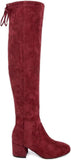 Sugar Ollie Women's Over-the-Knee Dress Boots SGR-OLLIE Burgundy Micro Red 8M