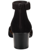 Style & Co Alinaa Two Piece Stacked Heel Dress Pumps Black Microsuede 8.5M