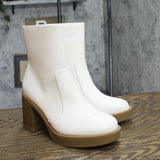 Universal Thread Jenna Platform Boots with Memory Foam Insole Off-White Ivory 6M