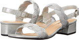 Easy Street Women's Charee Block Heel Sandal Heeled 31-6599 Silver Gray 6.5M