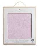 Living Textiles Baby Girls Flower Print Crib Sheet Pink / White Flower Crib