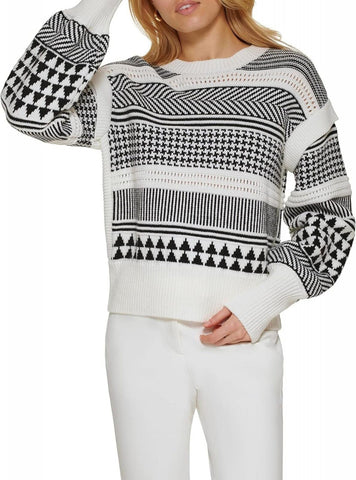DKNY Womens Long Sleeve Crew Neck Sweater P2ISHZ68