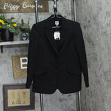 Anne Klein Womens Two-Button Compression Blazer Jacket 10909725 Asphalt Black 4
