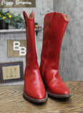 Universal Thread Reed Western Mid-Calf Boots Faux Leather 94822653 Red 7.5M