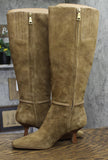 COACH Womens Raquel Sue Heeled Dress Evening Boots CW984 Cedar Brown 7B