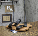 Universal Thread Womens Freya Two Band Slide Sandals 92244841 Black 9M