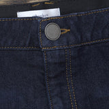 CJ Banks Womens Plus Size Tapered Shaped Fit Mid Rise Jeans Dark Blue 24W