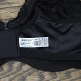 Glamorise Womens Low Cut WonderWire Lace Underwire Bra 1240 1240 Black 40D