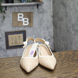 A New Day Milan Raffia Slingback Heels 92611221 Beige Brown Multi 6.5M