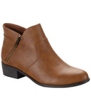 Sun + Stone Womens Adelinee Double Zip Ankle Booties Brandy Brown 6.5M