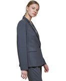Calvin Klein Suit Separate Business One-Button Blazer Jacket Charcoal Gray 16