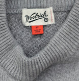 Woolrich X TGT Woods Jacquard Crewneck Pullover Sweater Heather Gray L Tall