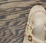 Anne Klein Womens Verse Platform Sandal VERS02F9 Brown Multi 9M