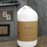 Home Collection 6-Piece Solid Microfiber Bed Sheet Set Ivory Off White Full