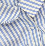 Aqua Womens Stripe Mini Shirt Dress IDL9931 Navy Blue / White S