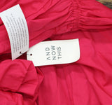 And Now This Womens Cutout Fit & Flare Puff Sleeve Dress Pomegranate Red M