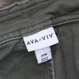 Ava & Viv Womens Button Fly Denim Shorts 166673b62bdd31 Green 20W