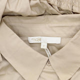 Maje Womens Button Up Ralix Tie-Cuff Shirt Dress E18RALIX Beige Brown 2