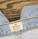 Levi's 501 Button Fly High Rise Straight Jeans 94417273 County Fair Blue 31 x 30