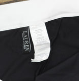 Lauren Ralph Lauren Banded High-Waist Bikini Bottom Black / White Multi 10