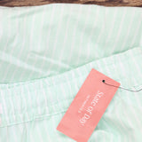State Of Day Womens Printed Poplin Pajama Pants 100180269MS Tea Green Striped M