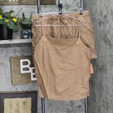 State Of Day 2-Pc. Sleeveless Pajama Set Linen Blend Natural Umber Brown XL