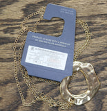 Universal Thread Nickel Free Organic Ring Pendant Necklace Gold Yellow 32" + 3"